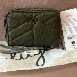 Lug Rodeo 2 Matte Luxe VL Wristlet Wallet in Olive